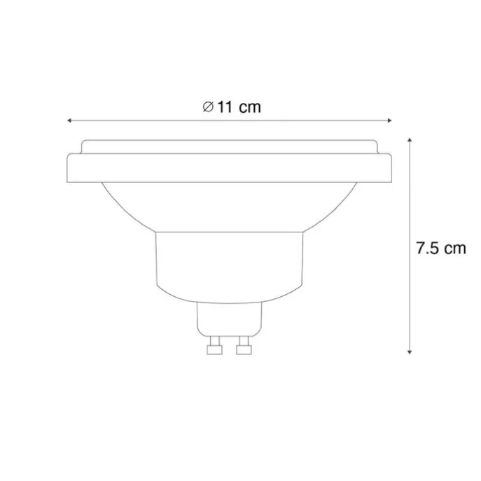 GU10 3-Stufen Dimmbare Kelvin LED Lampe AR111 10W 800 lm 2700 - 3700K