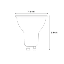 GU10 3-Stufen dimmbare LED-Glühbirne 3W 198lm 2000-6000K