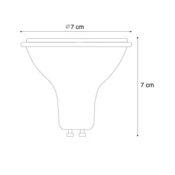 GU10 3-Stufen-Dimmbare Kelvin LED Lampe 70mm 6W 500 lm 2200 - 3600K