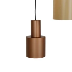 Hängelampe aus Bronze mit Taupe und Beige, 3-flammig – Ans