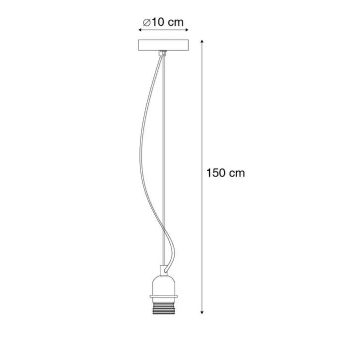 Hängelampe aus Stahl ohne Schirm - Cappo 1