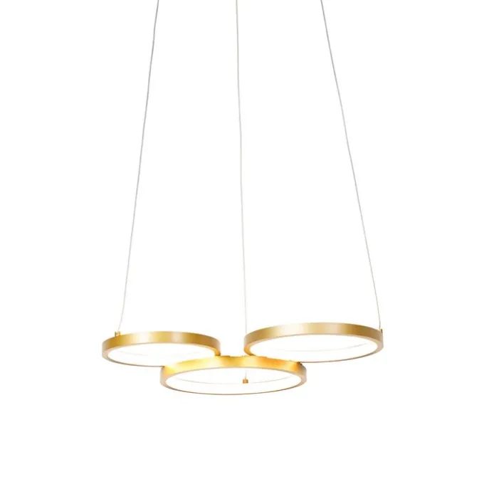 Hängelampe gold inkl. LED 3-Stufen dimmbar 3-flammig - Rondas