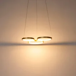 Hängelampe gold inkl. LED 3-Stufen dimmbar 3-flammig - Rondas