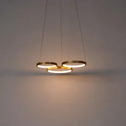 Hängelampe gold inkl. LED 3-Stufen dimmbar 3-flammig - Rondas