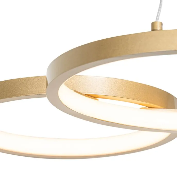 Hängelampe gold inkl. LED 3-Stufen dimmbar 3-flammig - Rondas