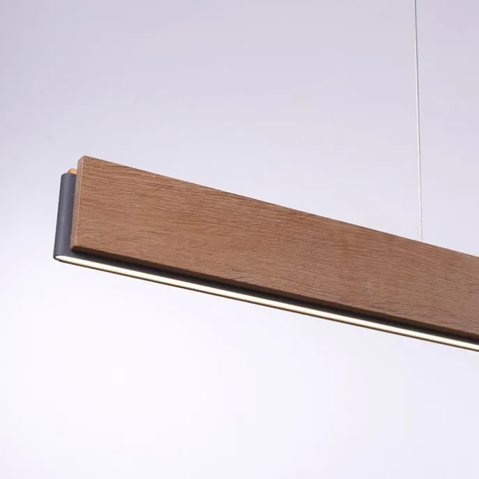 Hängelampe Holz 121 cm inkl. LED mit Fernbedienung - Ajdin