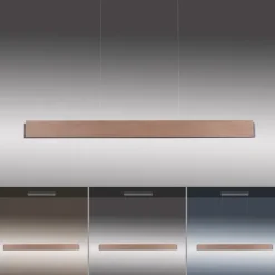 Hängelampe Holz 121 cm inkl. LED mit Fernbedienung - Ajdin