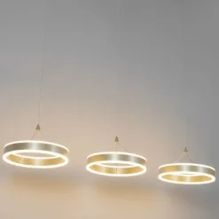 Hängelampe Messing länglich inkl. LED 3-stufig dimmbar 3-flammig - Lyani