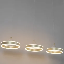 Hängelampe Messing länglich inkl. LED 3-stufig dimmbar 3-flammig - Lyani