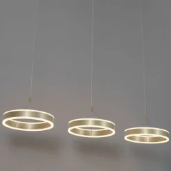 Hängelampe Messing länglich inkl. LED 3-stufig dimmbar 3-flammig - Lyani