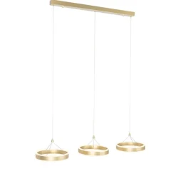 Hängelampe Messing länglich inkl. LED 3-stufig dimmbar 3-flammig - Lyani