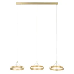 Hängelampe Messing länglich inkl. LED 3-stufig dimmbar 3-flammig - Lyani