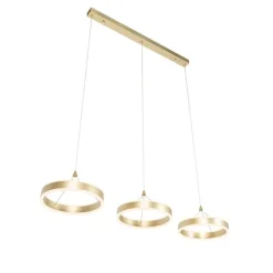 Hängelampe Messing länglich inkl. LED 3-stufig dimmbar 3-flammig - Lyani