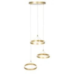 Hängelampe Messing rund inkl. LED 3-Stufen dimmbar 3-Licht - Lyani