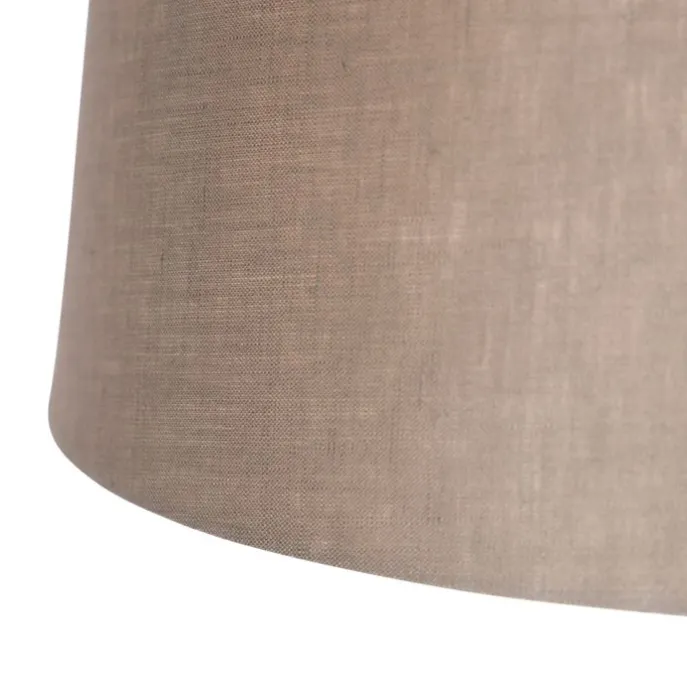 Hängelampe mit Leinenschirmen taupe 35 cm - Blitz II schwarz