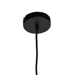 Hängelampe mit Veloursschirm schwarz mit Gold 50 cm - Combi