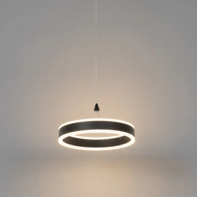 Hängelampe schwarz 30 cm inkl. LED 3-stufig dimmbar - Lyani