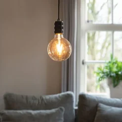 Hängelampe schwarz 1-flammig - Cavalux