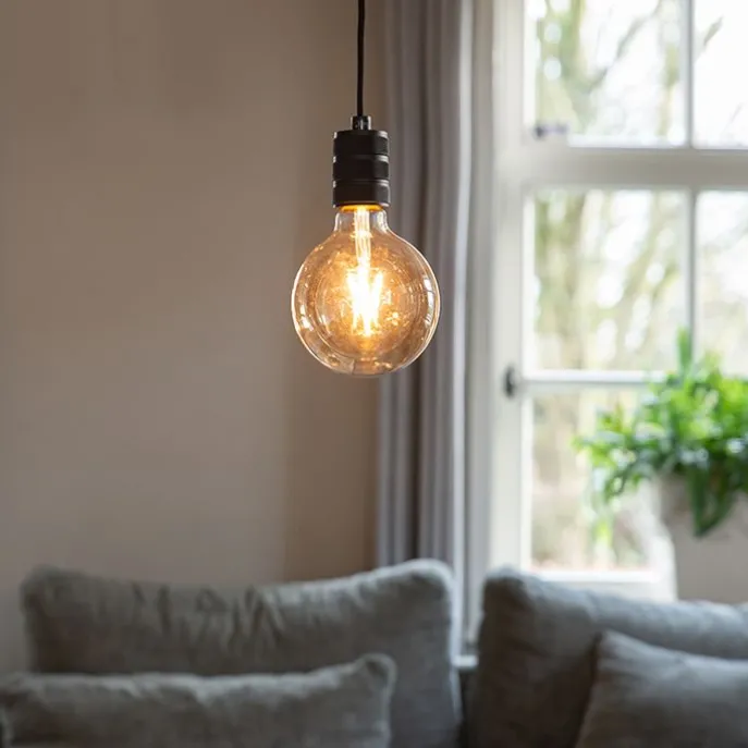 Hängelampe schwarz 1-flammig - Cavalux