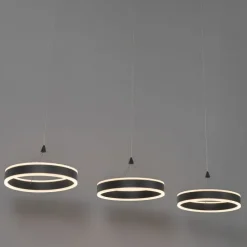 Hängelampe schwarz länglich inkl. LED 3-stufig dimmbar 3-Licht - Lyani