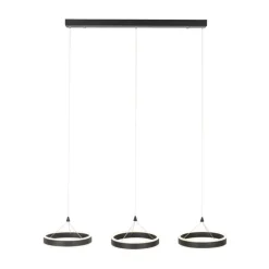 Hängelampe schwarz länglich inkl. LED 3-stufig dimmbar 3-Licht - Lyani