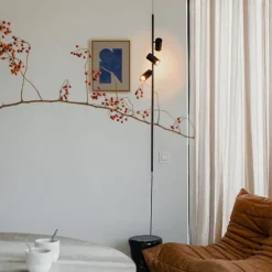 Hängelampe schwarz mit Fußschalter 3 Lichter - Jeana Luxe