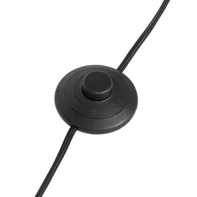 Hängelampe schwarz mit Fußschalter 3 Lichter - Jeana Luxe