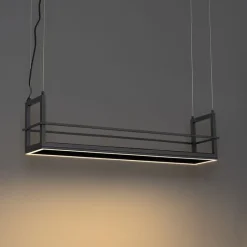 Hängelampe schwarz mit Gestell inkl. LED 3-stufig dimmbar - Cage Rack