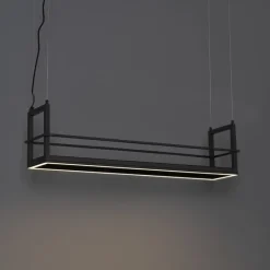 Hängelampe schwarz mit Gestell inkl. LED 3-stufig dimmbar - Cage Rack