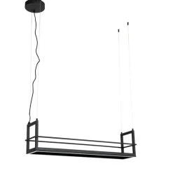 Hängelampe schwarz mit Gestell inkl. LED 3-stufig dimmbar - Cage Rack