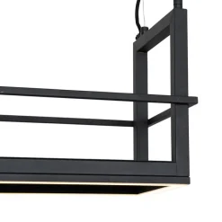Hängelampe schwarz mit Gestell inkl. LED 3-stufig dimmbar - Cage Rack