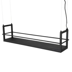 Hängelampe schwarz mit Gestell inkl. LED 3-stufig dimmbar - Cage Rack