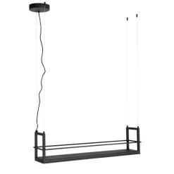 Hängelampe schwarz mit Gestell inkl. LED 3-stufig dimmbar - Cage Rack