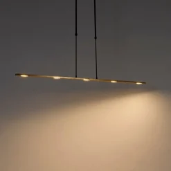 Hängelampe schwarz mit Gold inkl. LED dimmbar - Fett