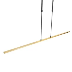 Hängelampe schwarz mit Gold inkl. LED dimmbar - Fett