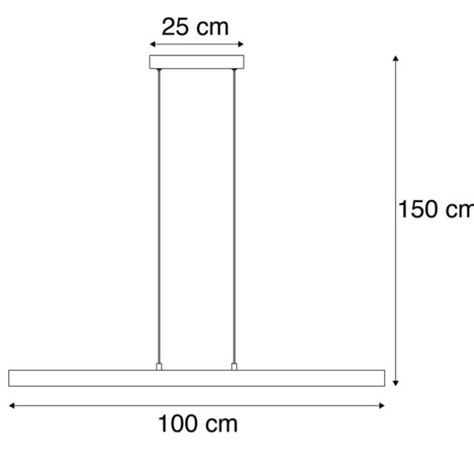 Hängelampe schwarz mit goldener Innenseite inkl. LED - Balo 4