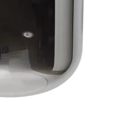 Hängelampe schwarz mit Gold und Rauchglas inkl. PUCC - Zuzanna