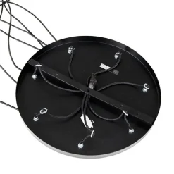 Hängelampe schwarz mit goldener Innenausstattung 7-flammig - Crooked Cluster