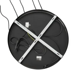 Hängelampe schwarz mit Gold mit Rauchglas 5-flammig – Zuzanna