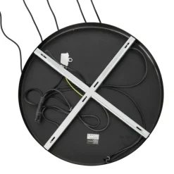 Hängelampe schwarz mit Gold mit Rauchglas inkl. 5 PUCC - Zuzanna