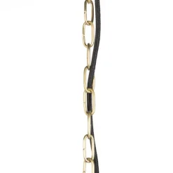 Hängelampe schwarz mit Messing innen 60 cm - Hoodi