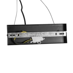 Hängelampe schwarz mit Opalglas 8-flammig länglich - Uvas