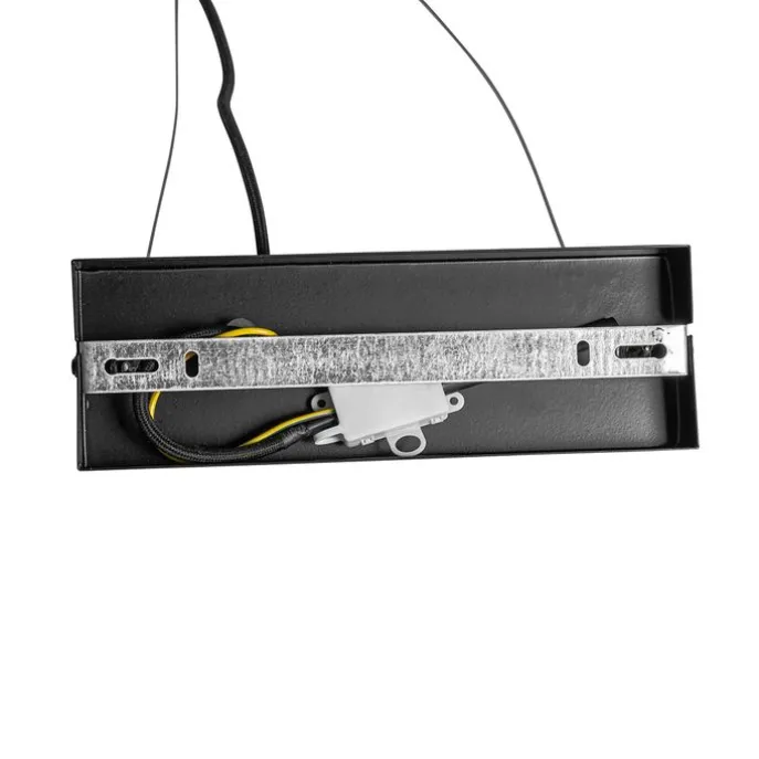 Hängelampe schwarz mit Opalglas 8-flammig länglich - Uvas