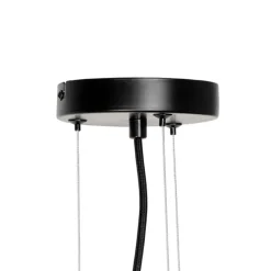 Hängelampe schwarz mit Rauch und klarem Glas 13 Lichter - Bonnie