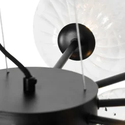 Hängelampe schwarz mit Rauch und klarem Glas 13 Lichter - Bonnie