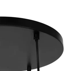 Hängelampe schwarz mit Rauchglas rund 3 Lichter - Kevin