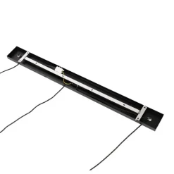 Hängelampe schwarz mit Rauchglas 23 cm länglich 3-flammig - Kevin