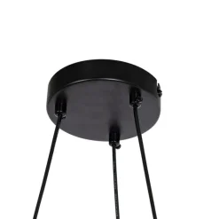 Hängelampe schwarz mit Rauchglas rund 8-flammig - Monaco