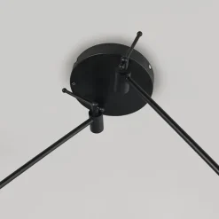 Hängelampe schwarz mit Schirm 35 cm grün verstellbar - Blitz II