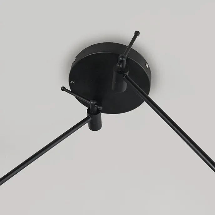 Hängelampe schwarz mit Schirm 35 cm grün verstellbar - Blitz II